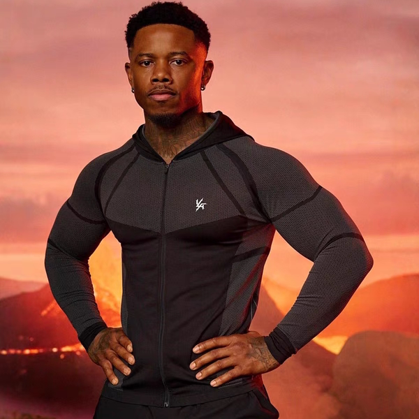 Youngla Warrior Tight Hoodie Jogger Gym Sports Fitness Stretch Sweatshirt Training Jacket Youngla Warrior Tight Hoodie Jogger Gym Sports Fitness Stretch Sweatshirt Training Jacket