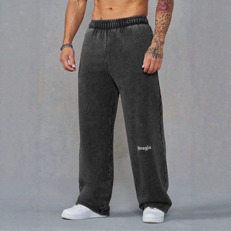 Youngla American Style New Men's Sports Pants Jogging Muscle Fitness Embroidered Straight Casual Long Pants