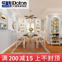 Beige antique brick 600X600 living room dining room non-slip floor tiles floor tiles storefront wear-resistant tiles light luxury wind