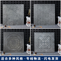 New Chinese antique Tang Lian 600x600 Classical micro-sent relief ground floor tile Tile Green Brick Ancient Built Villa Courtyard