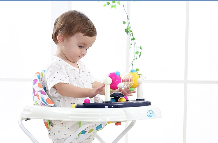 Baby Walker đa chức năng Rollover có thể gập lại nam Baby Girl 7-18 tháng đẩy tay trẻ em xe tròn tập đi cho bé