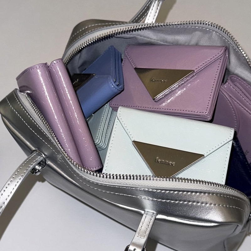In-Stock Korean Authentic Fennec Classic Card Holder Mini Pleated Accordion Metal Wallet Student Party Gift