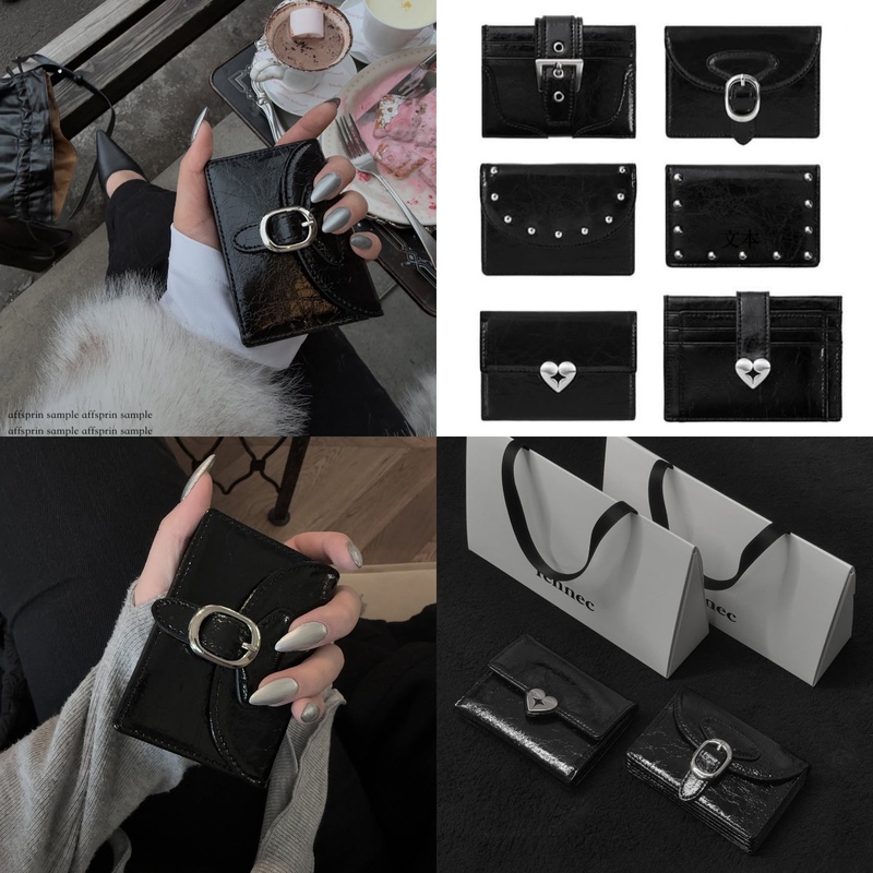 In-Stock Korean Authentic Fennec Niche Leather Wallet Heart-Shaped Women's Card Holder 2025 New Model Gift In-Stock Korean Authentic Fennec Niche Leather Wallet Heart-Shaped Women's Card Holder 2025 New Model Gift