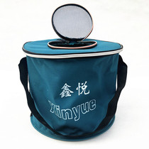 Fishing barrel folding water tank then carry lid bucket live fish barrel fishing utensil round case Fish Tank Canvas Fish Barrel