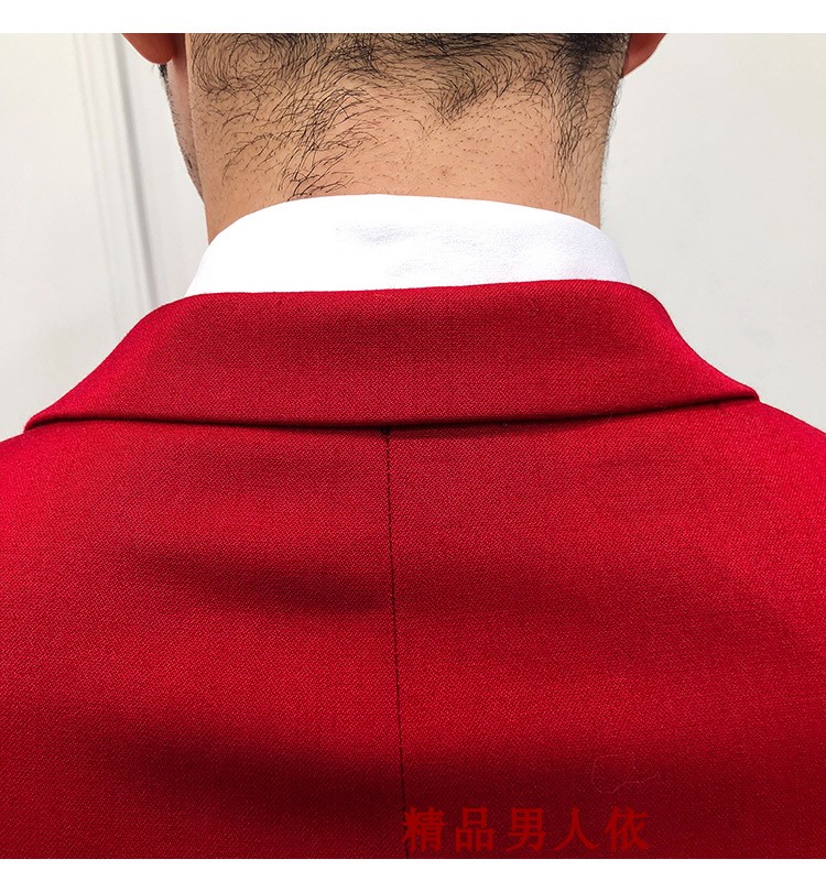 Mùa thu mới phù hợp với bộ đồ nam thủy triều phiên bản Hàn Quốc của Slim thời trang thêu kinh doanh chủ nhà phù hợp với bộ đồ ba mảnh bộ vest nam trẻ trung