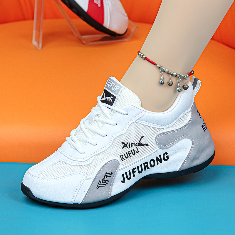 Mai Nai Xie Casual Genuine Leather Women's Shoes 2026 Summer Soft-Soled Running Sneakers New Non-Slip Dad Running Shoes