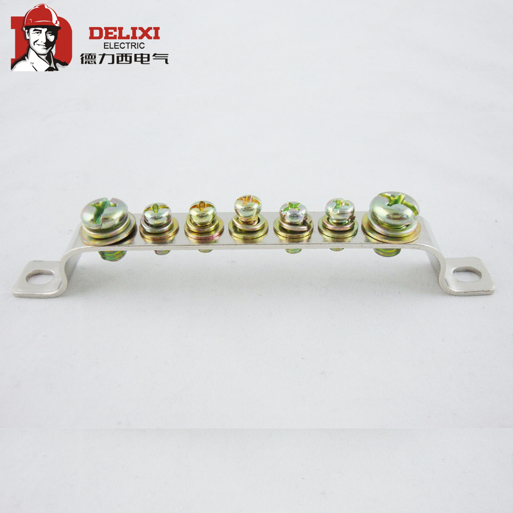 Delixi national standard all-copper zero-wire row ground row wiring terminal station ground row 2*15 7 digits
