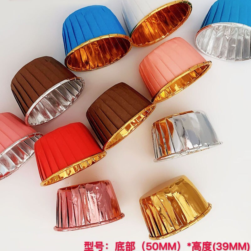 Gold and silver cupcake Baking Cake Cup Birthday Wedding Cake High Temperature-Taobao