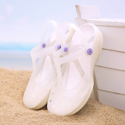 JDOV phụ nữ y tá lỗ giày mùa hè mềm mại phụ nữ mang thai dép đi trong nhà dép thạch giày đi biển giày không trơn trượt đáy dày 