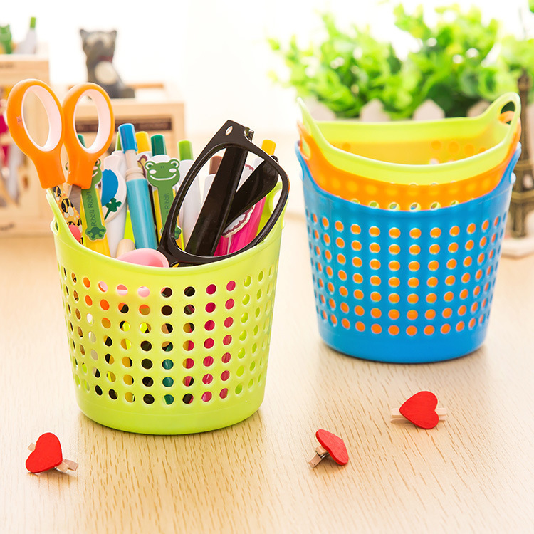 Yiwu Creative Home Hollow Storage Basket Sundries Basket Desktop Storage Box Mini Thickened Storage Basket