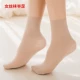 Mùa thu và mùa đông pha lê lụa chống nứt nữ vớ phiên bản Hàn Quốc của cotton mỏng gót chân bằng vải voan lụa thủy tinh chống chân khô - Bít tất nữ