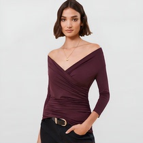 European and American sexy V-neck maternity tops Internet celebrity maternity clothes fashionable temperament long-sleeved sweater with mid-sleeves