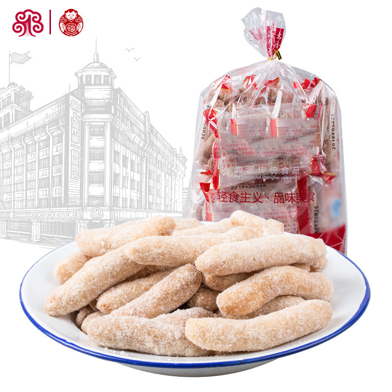 Old fragrant fasting oil dates large golden fruits Jiangmi strip Shanghai traditional snacks pastry specie sticky rice strips 500 gr bagged