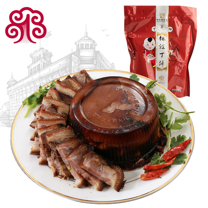 Ding Yixing Maple Jing 680g Original Taste Ancient Method Hooded Shanghai Special Production Vacuum Cooked Food Halogen Pig Hoof Private House Dish