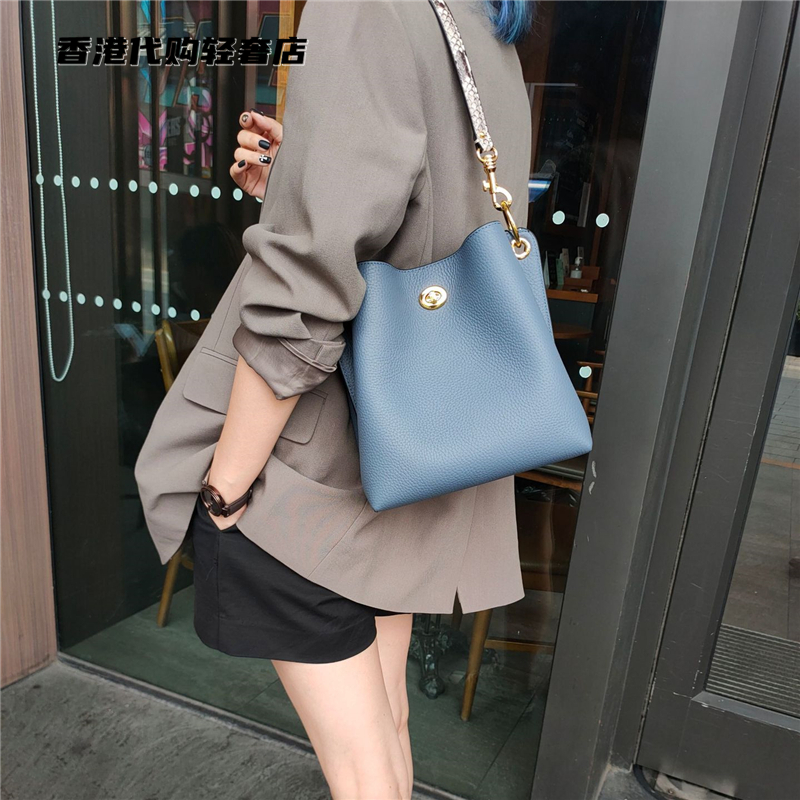 French official Mk BM women's bag bucket bag new simple all-match leather shoulder Messenger bag women