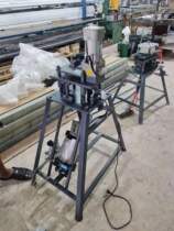  20 Minimalist frame Glass wardrobe door Cabinet aluminum frame handle Pneumatic punching device Punching hinge Mold punching machine