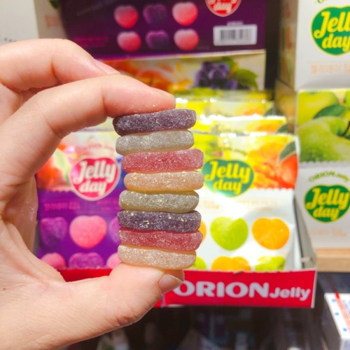 Корея Jellyday haoli VC Fruit Fruit Floquin Fudge Grape Mango Mango Apple Apple QQ Sweet 63G