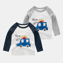 2020 new autumn childrens clothes childrens T-shirt baby long sleeve base shirt boys clothing car girl shirt