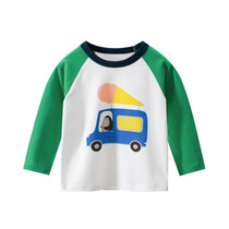27kids autumn childrens clothing boys and girls cotton base shirt children Korean long sleeve T-shirt baby clothes New