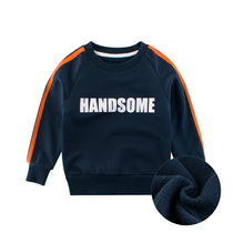 27Kids childrens clothing autumn and winter New 2020 childrens clothes plus velvet childrens clothes boys pullover girl tide