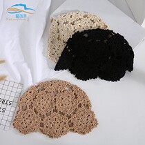 Womens white hair cap Fashion breathable air conditioning cap Moon hat Headscarf cap Net cap Womens crochet cap Baotou cap