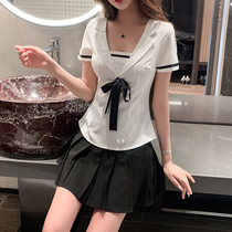 Large size 200kg sexy reverse string Womens Big Man suit fake mother clothing full set of pedicure technician work clothes