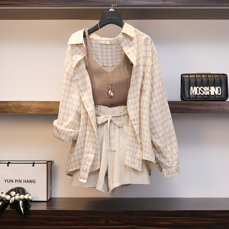 Summer large size two pseudo Niang suit cross-dressing women's clothes dress big man dress COS supplies