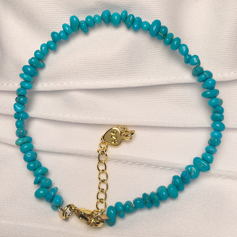 Natural Turquoise High-Porosity Blue Jade-Like Irregular-Shaped Stone Bracelet, Necklace, Ear Thread, Classic Fashion Jewelry, Elegant Bracelet Natural Turquoise High-Porosity Blue Jade-Like Irregular-Shaped Stone Bracelet, Necklace, Ear Thread, Classic Fashion Jewelry, Elegant Bracelet
