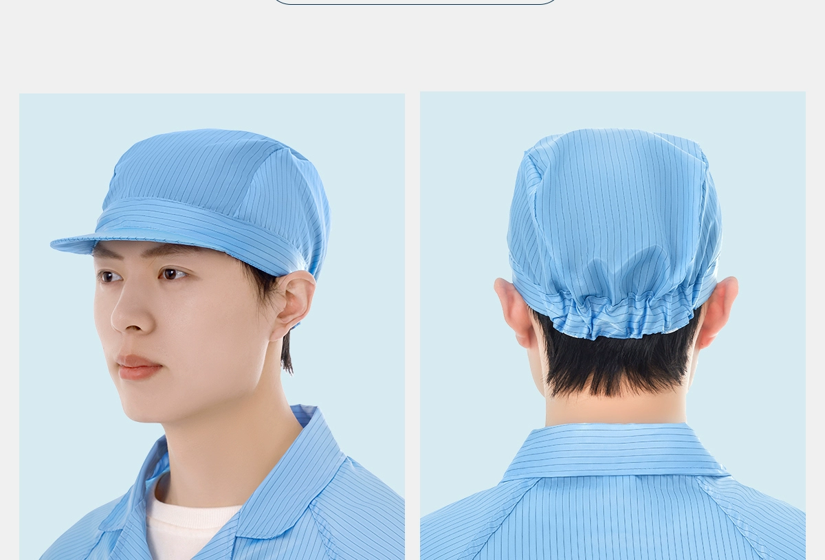 Mũ bảo hộ lao động nam nữ chống tĩnh điện nhà máy thực phẩm xưởng không bụi mũ chống bụi mũ sạch thoáng khí mũ công nhân nhà máy điện tử nón y tế trắng nón trùm tóc y tế