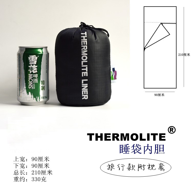 Vỏ gối một người 330g Túi ngủ THERMOLITE lót du lịch cách ly ngoài trời thấm hút nhanh chóng làm ấm lên túi ngủ cho bé mùa hè
