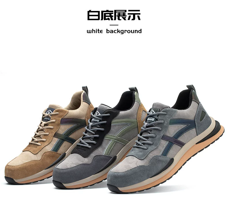 Labor protection shoes for men, safe winter lightweight work shoes, anti-smash and anti-puncture construction site shoes with steel plate and steel toe for men