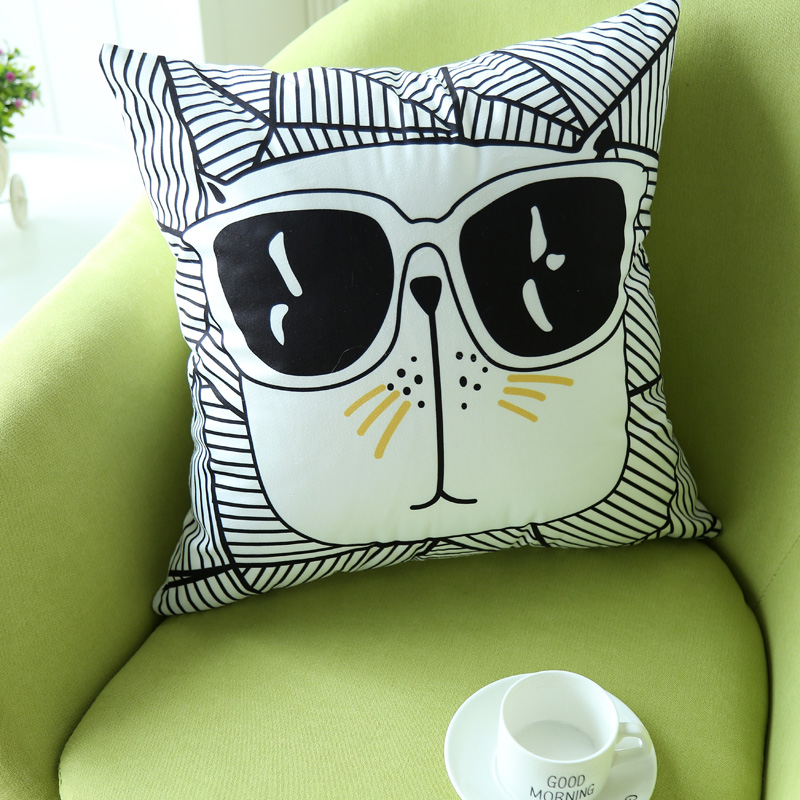 Mèo mát phim hoạt hình mèo Bắc Âu món quà sáng tạo sofa gối đệm xe thắt lưng ghế ngồi cửa sổ gối đệm lót ghế tựa lưng