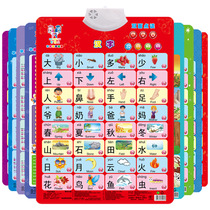 Double-sided point reading sound wall chart childrens early education electronic voice hanging pictures baby literacy number recognition early childhood education teaching aids