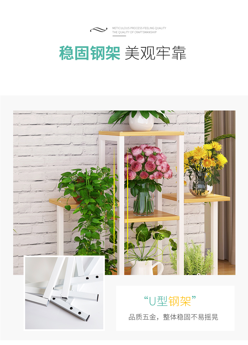 Kệ hoa ban công trong nhà kệ nhà củ cải xanh kệ phòng khách nhiều thịt kệ nhiều lớp sắt rèn hoa chậu giá - Kệ kệ sách treo tường đẹp