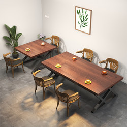 Table Catering Commercial Barbecue Bar Table and Chair Combination Coffee Shop Catering Negotiation Table Iron Pub Clear Bar Table