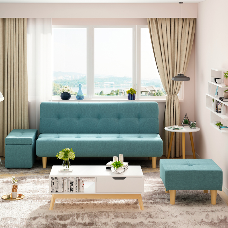 Lazy Sofa Bedroom Mini Sofa Small Apartment Living Room Single Folding Bed Simple Double Sofa Bed