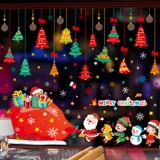 Рождественский декор для детского сада, стеклянная оконная наклейка, наклейки для пожилых людей