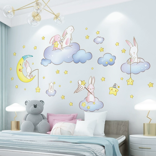 Детские настенные наклейки, мультяшная наклейка для раннего возраста, самоклеющиеся обои