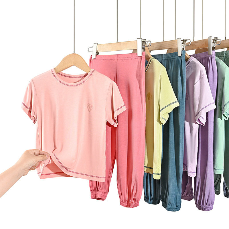 2022 new Miansoft Summer children Sleeping suit for children Modale Short sleeves Air conditioning