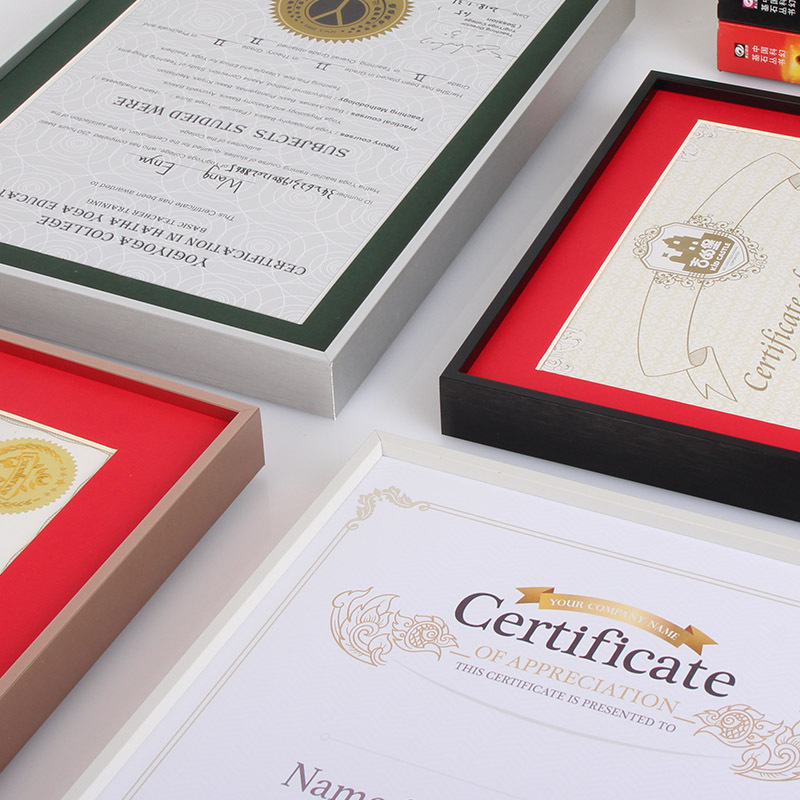 A4 Certificate Frame, Award Frame, Company Honor Frame, Creative Wall-Mounted Metal Picture Frame, A3 Business License Frame