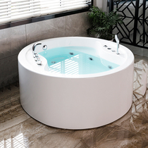 Round bathtub Freestanding double surf jacuzzi Adult couple home bathroom Bath constant temperature 1 4m