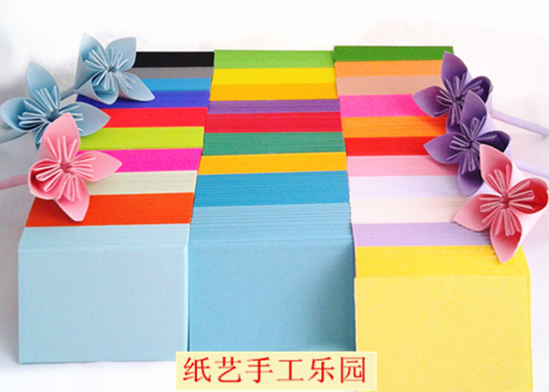 Trẻ em mẫu giáo sáng tạo làm bằng tay tam giác chèn origami gói vật liệu để làm cho hình chữ nhật màu giấy DIY dứa