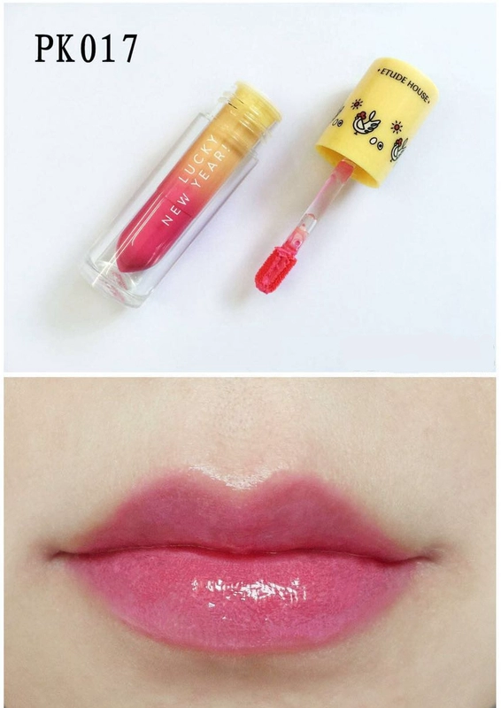 Giải phóng mặt bằng Hàn Quốc etude house Etude House Rooster Chicks Limited Moisture 2017 Lip Glaze Lip Gloss - Son bóng / Liquid Rouge
