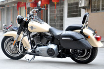  Harley Fat boy Fat boy with lock Large capacity side box Side foreskin box side box Motorcycle universal side box
