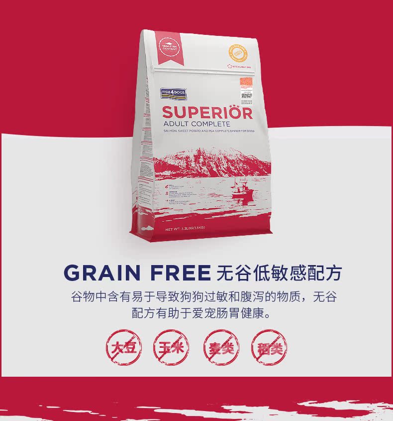 Ocean Star Nhập khẩu Salmon Salmon Thức ăn cho chó vừa và nhỏ Chó trưởng thành Teddy General 1,5kg Hạt nhỏ - Chó Staples thức ăn chó smartheart