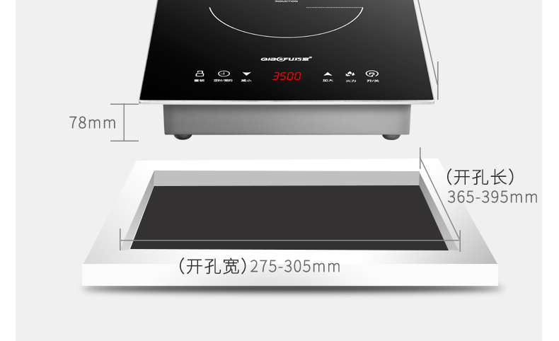 bếp từ công nghiệp đơn Bếp điện từ nhúng bếp đơn điện gia dụng bếp điện gốm để bàn inlay công suất cao thông minh bếp pin đơn xào bếp từ 3 vùng nấu