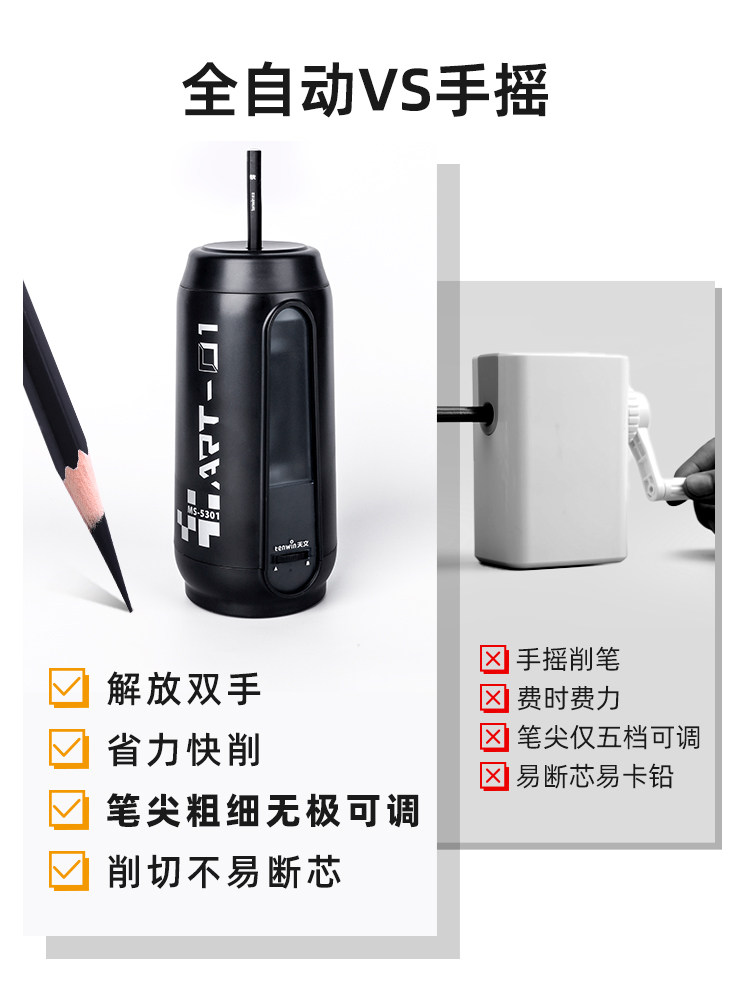 Electric Pencil Sharpener for Astronomy Sketching, Special Pencil Sharpener for Art Students, Charcoal Pencil Sharpener, Pencil Sharpener, Pencil Knife, Pencil Peeler, Pencil Sharpener, Small Pencil Sharpener, Rotating Pencil Sharpener