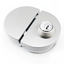Stainless steel glass sliding door lock without opening installation shop double door sliding door shop door lock