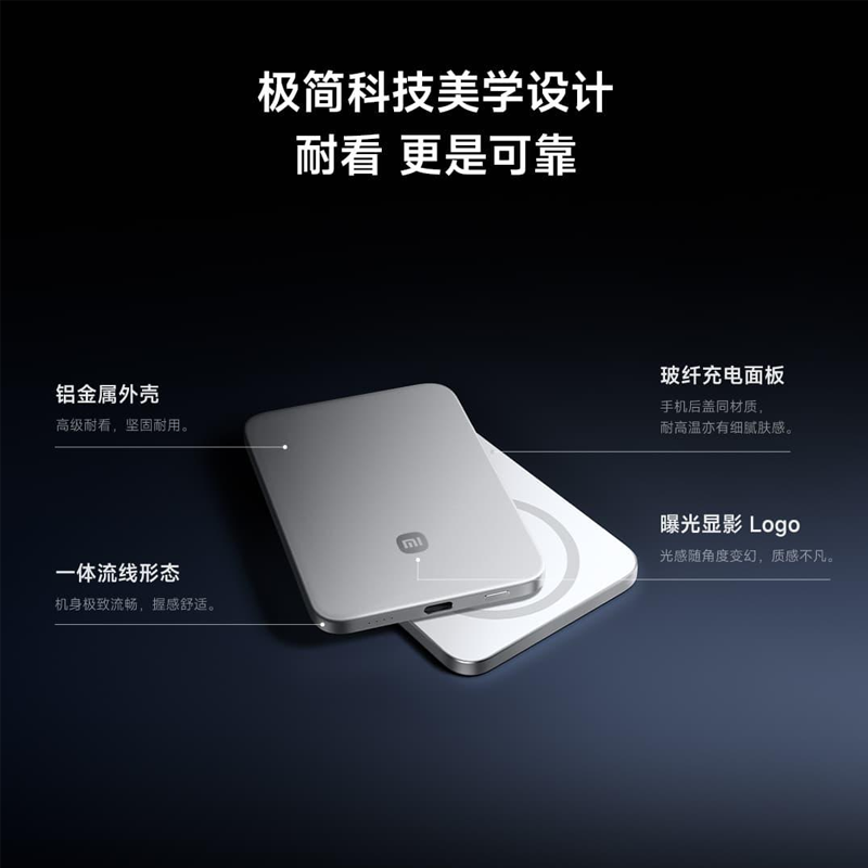 Xiaomi, ультратонкий магнитный зарядник для мобильного телефона, блок питания, 15Вт