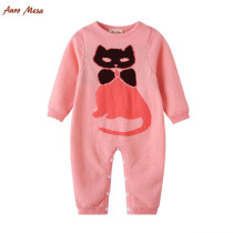 AuroMesa baby sweater spring and autumn female baby woolen knitted jumpsuit crawling suit newborn romper going out